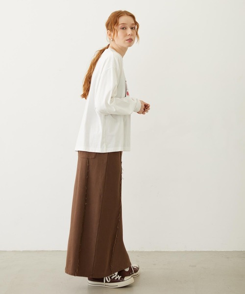 MILKFED.（ミルクフェド）の「CHERRY SLOT L/S TEE（Tシャツ/カットソー・レディース・ホワイト/ネイビー/ライトパープル・M/L）」の14枚目の写真