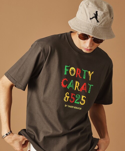 40ct&525(フォーティーカラッツアンドゴーニーゴ)の「【Sサイズ~】レゲエ調プリント半袖Tシャツ(Tシャツ/カットソー・メンズ・ブラック/ダークブラウン/ブルー系その他・01/02/03/04)」の2枚目の写真