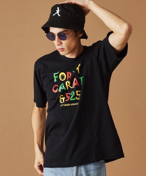 40ct&525(フォーティーカラッツアンドゴーニーゴ)の「【Sサイズ~】レゲエ調プリント半袖Tシャツ(Tシャツ/カットソー・メンズ・ブラック/ダークブラウン/ブルー系その他・01/02/03/04)」の13枚目の写真