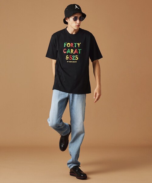 40ct&525(フォーティーカラッツアンドゴーニーゴ)の「【Sサイズ~】レゲエ調プリント半袖Tシャツ(Tシャツ/カットソー・メンズ・ブラック/ダークブラウン/ブルー系その他・01/02/03/04)」の12枚目の写真