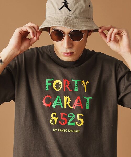 40ct&525(フォーティーカラッツアンドゴーニーゴ)の「【Sサイズ~】レゲエ調プリント半袖Tシャツ(Tシャツ/カットソー・メンズ・ブラック/ダークブラウン/ブルー系その他・01/02/03/04)」の10枚目の写真