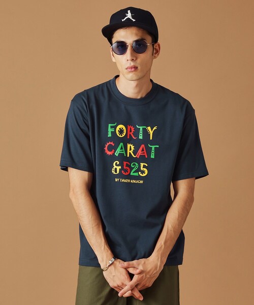 40ct&525(フォーティーカラッツアンドゴーニーゴ)の「【Sサイズ~】レゲエ調プリント半袖Tシャツ(Tシャツ/カットソー・メンズ・ブラック/ダークブラウン/ブルー系その他・01/02/03/04)」の5枚目の写真