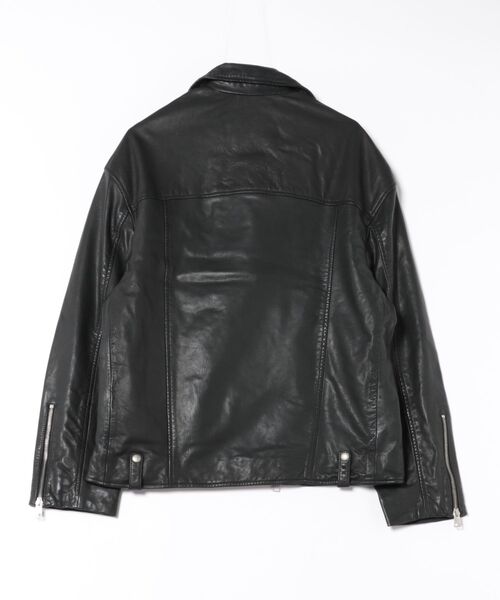ALLSAINTS(オールセインツ)の「BRADFORD OVERSIZED LEATHER BIKER JACKET | BRADFORD オーバーサイズ レザー バイカー ジャケット(ライダースジャケット・メンズ・ブラック・XS/S/L/M)」の2枚目の写真