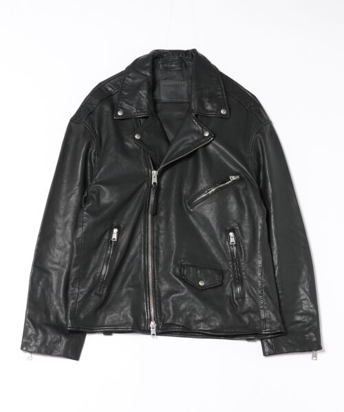 ALLSAINTS(オールセインツ)の「BRADFORD OVERSIZED LEATHER BIKER JACKET | BRADFORD オーバーサイズ レザー バイカー ジャケット(ライダースジャケット・メンズ・ブラック・XS/S/L/M)」の9枚目の写真