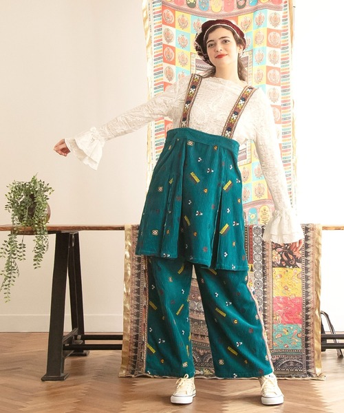 チャイハネ（チャイハネ）の「【チャイハネ】ペイリナインナートップス（Tシャツ/カットソー・レディース・ブラウン/ホワイト/グレー・FREE）」の5枚目の写真