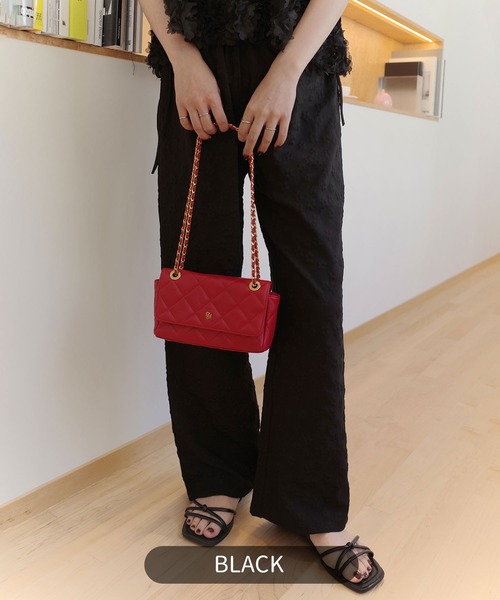 Reurie'（レウリィ）の「リラックスフラワーパンツ(sayaka select) / ロング丈 花柄 エンボス加工 ぽこぽこ レース シンプル カジュアル 韓国 モノトーン ウエストゴム（スラックス・レディース・アイボリー/ブラック/ホワイト・FREE）」の5枚目の写真