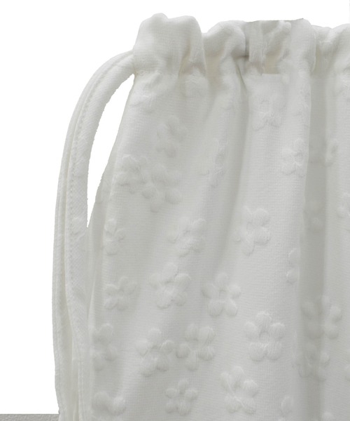 Reurie'（レウリィ）の「リラックスフラワーパンツ(sayaka select) / ロング丈 花柄 エンボス加工 ぽこぽこ レース シンプル カジュアル 韓国 モノトーン ウエストゴム（スラックス・レディース・アイボリー/ブラック/ホワイト・FREE）」の14枚目の写真