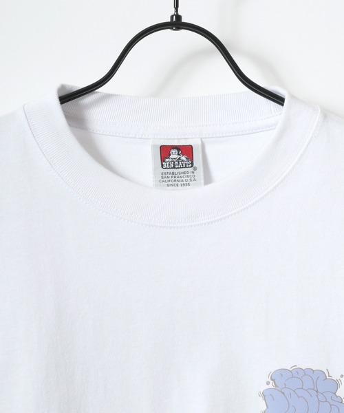 BEN DAVIS(ベンデイビス)の「BEN DAVIS/ベンデイビス BUBBLE LS TEE/オーバーサイズ ストリート バックプリント ロゴ ワンポイント ロングスリーブTシャツ/ロンT/レディース メンズ(Tシャツ/カットソー・メンズ・ホワイト/グリーン/チャコール/ブルー・M/L/XL)」の10枚目の写真