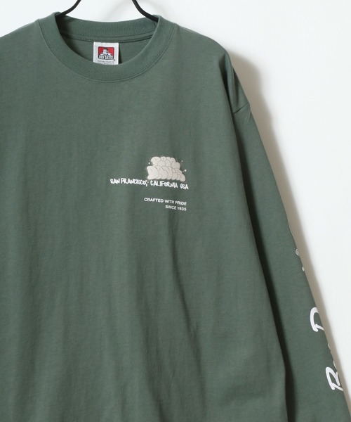 BEN DAVIS(ベンデイビス)の「BEN DAVIS/ベンデイビス BUBBLE LS TEE/オーバーサイズ ストリート バックプリント ロゴ ワンポイント ロングスリーブTシャツ/ロンT/レディース メンズ(Tシャツ/カットソー・メンズ・ホワイト/グリーン/チャコール/ブルー・M/L/XL)」の22枚目の写真