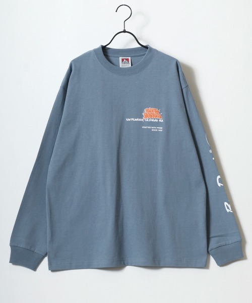 BEN DAVIS(ベンデイビス)の「BEN DAVIS/ベンデイビス BUBBLE LS TEE/オーバーサイズ ストリート バックプリント ロゴ ワンポイント ロングスリーブTシャツ/ロンT/レディース メンズ(Tシャツ/カットソー・メンズ・ホワイト/グリーン/チャコール/ブルー・M/L/XL)」の12枚目の写真