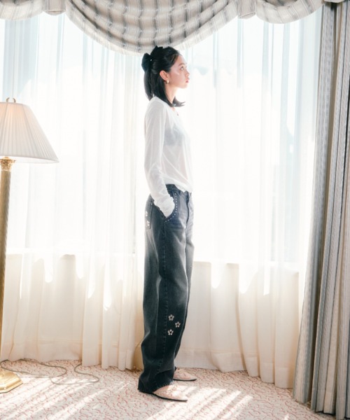 Smyeon スタッズヴィンテージ加工デニム Studs vintage denim pants/スタッズヴィンテージ加工デニム（デニム