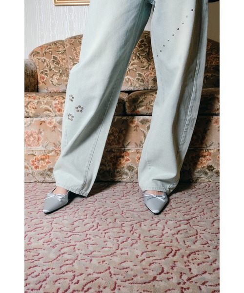Studs vintage denim pants/スタッズヴィンテージ加工デニム（デニム