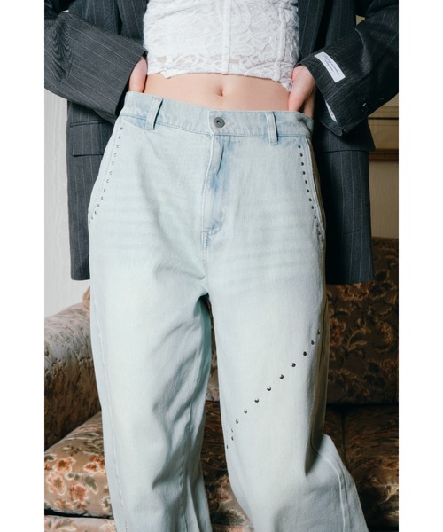 Studs vintage denim pants/スタッズヴィンテージ加工デニム（デニム