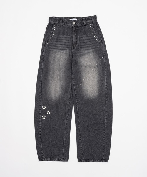 Smyeon Studs vintage denim pants デニム　S Studs vintage denim pants/スタッズヴィンテージ加工デニム（デニム