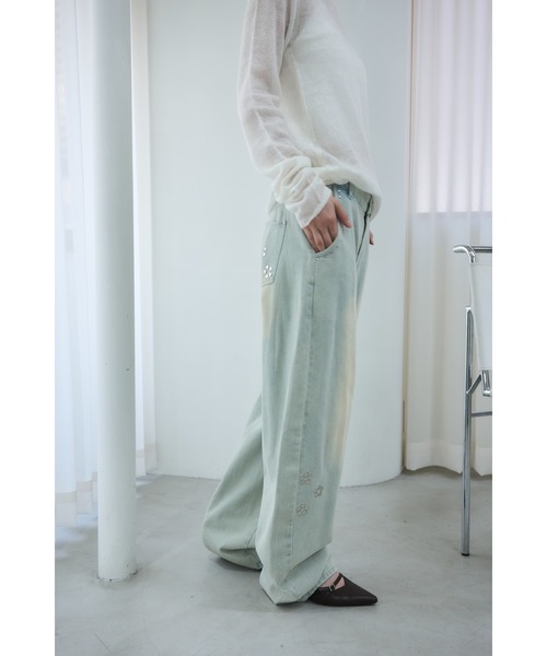 Studs vintage denim pants/スタッズヴィンテージ加工デニム（デニム