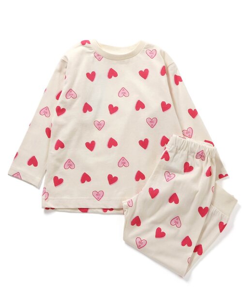 Ampersand（アンパサンド）の「【リンク/ジュニア対応】バラエティ天竺パジャマ（ルームウェア/パジャマ・キッズ・イエロー/ブラウン/ピンク/サックスブルー/クリーム/グレー・80/90/100/110/120/130/140）」の4枚目の写真