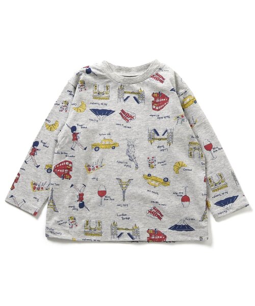 Ampersand（アンパサンド）の「【リンク/ジュニア対応】バラエティ天竺パジャマ（ルームウェア/パジャマ・キッズ・イエロー/ブラウン/ピンク/サックスブルー/クリーム/グレー・80/90/100/110/120/130/140）」の22枚目の写真