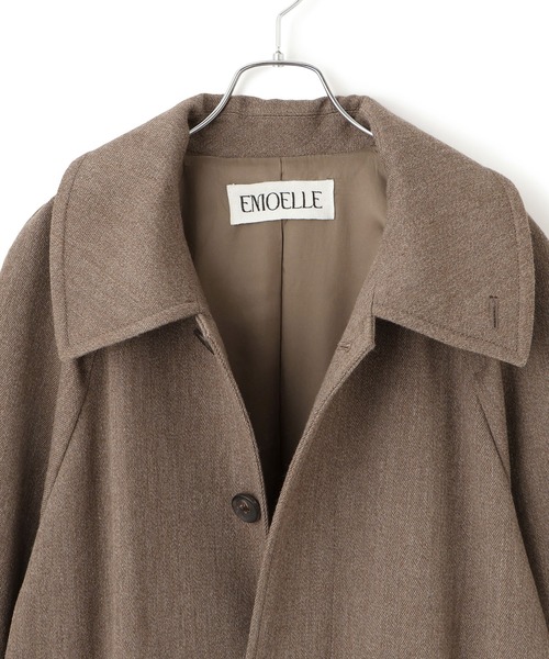 EMOELLE】ハイカラーオーバーサイズコート（ステンカラーコート