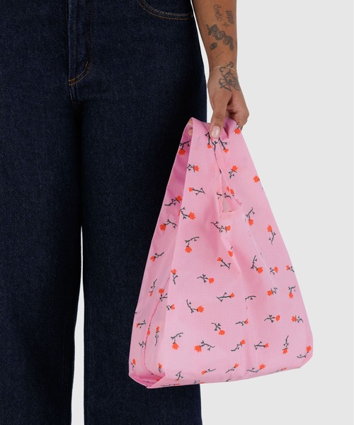 BAGGU(バグー)の「BABY BAGGU 591.ピンクワイルドフラワー(エコバッグ/サブバッグ・レディース・ピンク・FREE)」の1枚目の写真