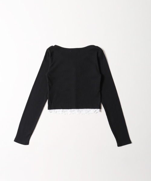 PHILLY（フィリー）の「レースレイヤードトップス（Tシャツ/カットソー・レディース・グレー/ブラック/ブラウン・FREE）」の21枚目の写真