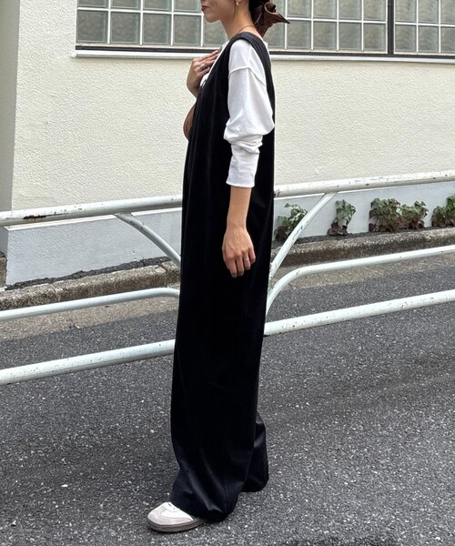 CIAOPANIC TYPY（チャオパニックティピー）の「ベロア裾ドロストオールインワン（つなぎ/オールインワン・レディース・ブラック/オフホワイト/ブラウン・MEDIUM/SMALL/LARGE）」の21枚目の写真