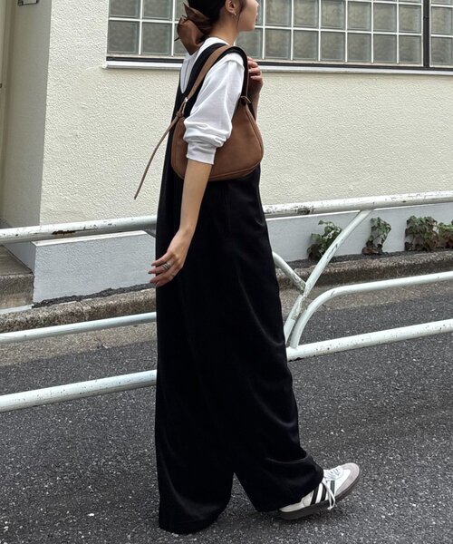 CIAOPANIC TYPY（チャオパニックティピー）の「ベロア裾ドロストオールインワン（つなぎ/オールインワン・レディース・ブラック/オフホワイト/ブラウン・MEDIUM/SMALL/LARGE）」の19枚目の写真