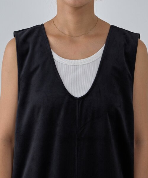 CIAOPANIC TYPY（チャオパニックティピー）の「ベロア裾ドロストオールインワン（つなぎ/オールインワン・レディース・ブラック/オフホワイト/ブラウン・MEDIUM/SMALL/LARGE）」の15枚目の写真