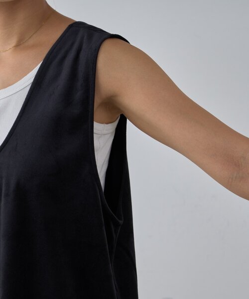 CIAOPANIC TYPY（チャオパニックティピー）の「ベロア裾ドロストオールインワン（つなぎ/オールインワン・レディース・ブラック/オフホワイト/ブラウン・MEDIUM/SMALL/LARGE）」の13枚目の写真