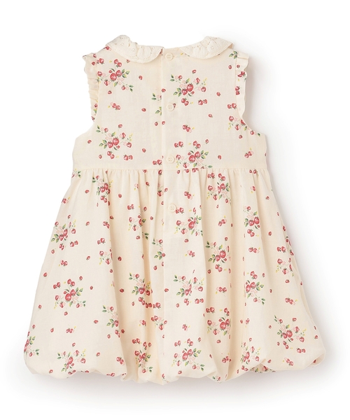 セール】【オーガニック】野イチゴ袖なしバルーンワンピース【日本製