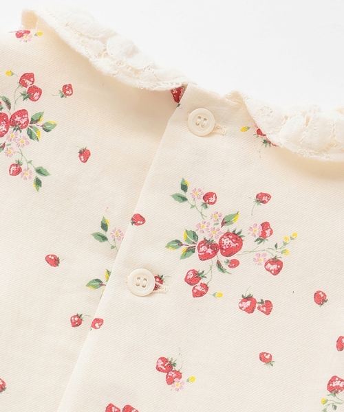 セール】【オーガニック】野イチゴ袖なしバルーンワンピース【日本製
