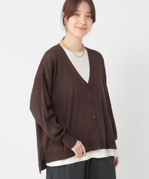 studio CLIP | 【接触冷感・UVカット・マシンウォッシャブル】12ゲージVネックカーディガン(カーディガン/ボレロ)