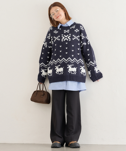 セール】ノルディックニットプルオーバー（ニット/セーター）｜U by