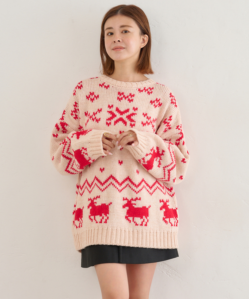 セール】ノルディックニットプルオーバー（ニット/セーター）｜U by