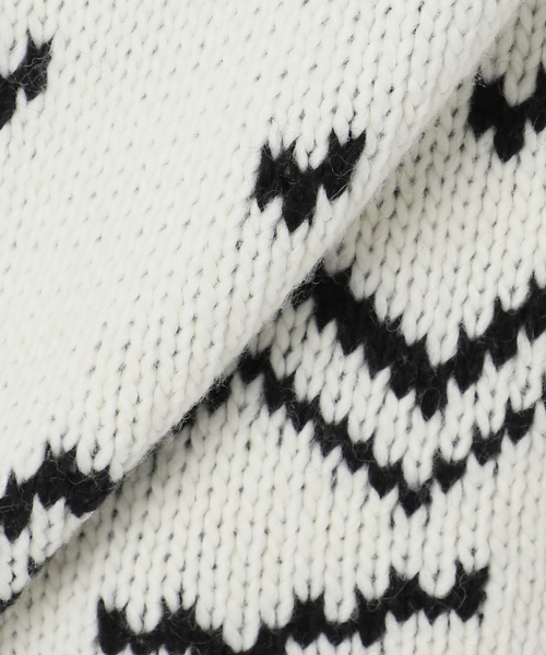 U by SPICK&SPAN（ユーバイスピックアンドスパン）の「ノルディックニットプルオーバー（ニット/セーター・レディース・ホワイト/ネイビー/レッド・FREE）」の8枚目の写真