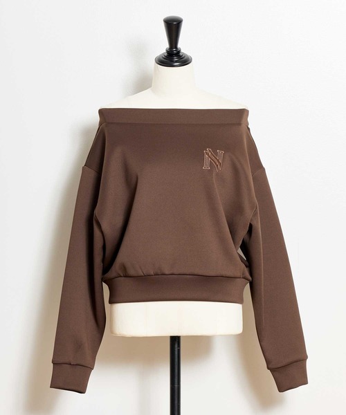 NOELA(ノエラ)の「フェルト刺繍ロゴポンチトップス(Tシャツ/カットソー・レディース・ブラウン/オフホワイト・フリー)」の22枚目の写真