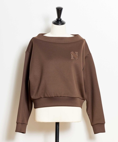 NOELA(ノエラ)の「フェルト刺繍ロゴポンチトップス(Tシャツ/カットソー・レディース・ブラウン/オフホワイト・フリー)」の18枚目の写真