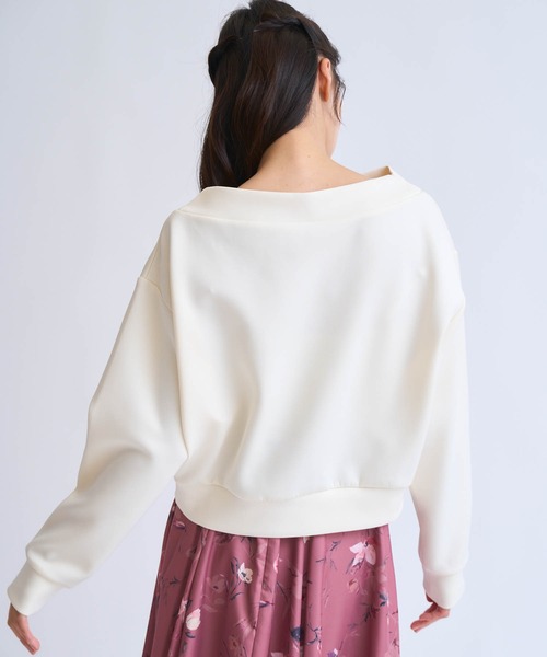 NOELA(ノエラ)の「フェルト刺繍ロゴポンチトップス(Tシャツ/カットソー・レディース・ブラウン/オフホワイト・フリー)」の7枚目の写真