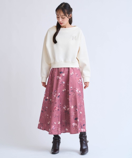 NOELA(ノエラ)の「フェルト刺繍ロゴポンチトップス(Tシャツ/カットソー・レディース・ブラウン/オフホワイト・フリー)」の8枚目の写真