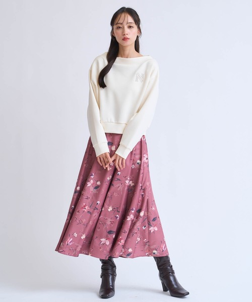 NOELA(ノエラ)の「フェルト刺繍ロゴポンチトップス(Tシャツ/カットソー・レディース・ブラウン/オフホワイト・フリー)」の9枚目の写真
