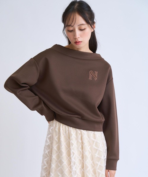 セール】フェルト刺繍ロゴポンチトップス（Tシャツ/カットソー