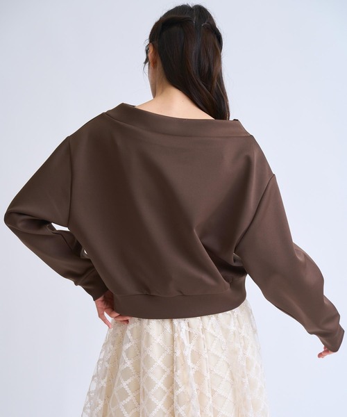 NOELA(ノエラ)の「フェルト刺繍ロゴポンチトップス(Tシャツ/カットソー・レディース・ブラウン/オフホワイト・フリー)」の14枚目の写真