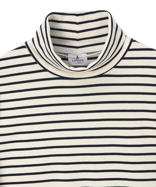 LANVIN en Bleu（ランバンオンブルー）の「ボーダー タートルネック ロンT（Tシャツ/カットソー・メンズ・ホワイト/ネイビー・50/48/46/52）」の14枚目の写真