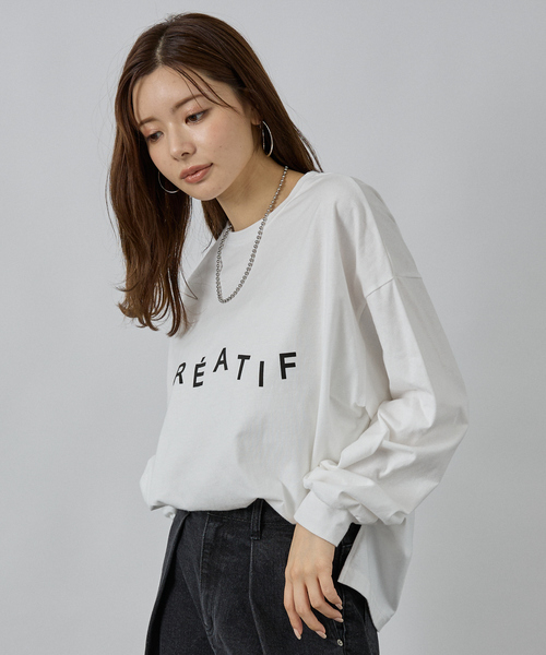 abahouse mavie（アバハウスマヴィ）の「オーバーサイズロゴロンT（Tシャツ/カットソー・レディース・ホワイト系その他/グレー系その他・フリー）」の7枚目の写真