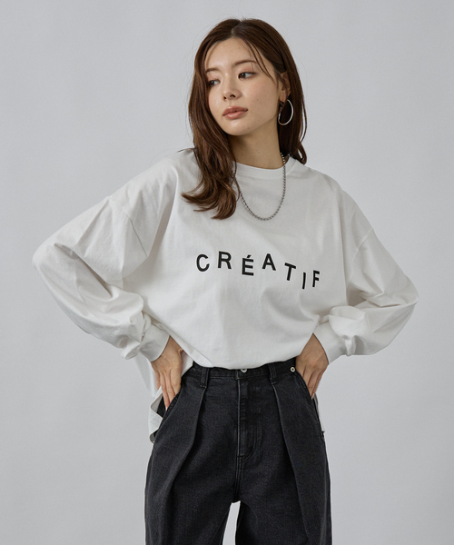 abahouse mavie（アバハウスマヴィ）の「オーバーサイズロゴロンT（Tシャツ/カットソー・レディース・ホワイト系その他/グレー系その他・フリー）」の8枚目の写真