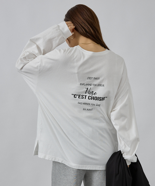 abahouse mavie（アバハウスマヴィ）の「オーバーサイズロゴロンT（Tシャツ/カットソー・レディース・ホワイト系その他/グレー系その他・フリー）」の9枚目の写真