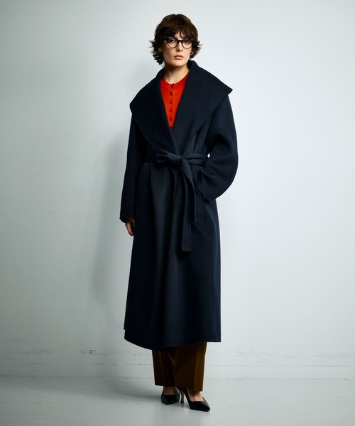 ESTNATION COLUMN ループヘリンボーンショールカラーコート ESTNATION COLUMN ループヘリンボーンショールカラーコート