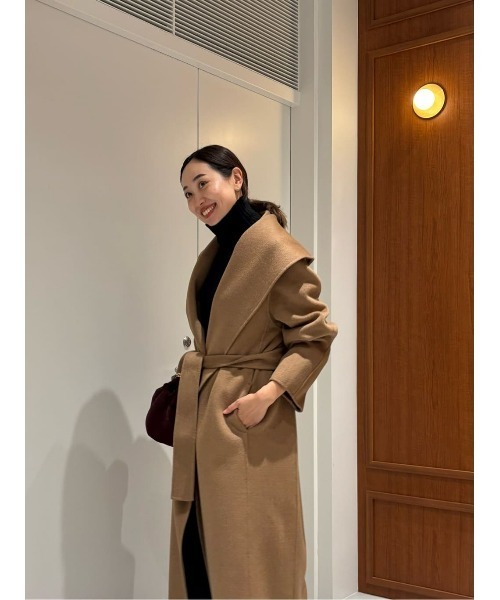 ESTNATION（エストネーション）の「ESTNATION / ウールカシミヤリバーガウンコート（その他アウター・レディース・ネイビー/キャメル・36/34/38）」の12枚目の写真