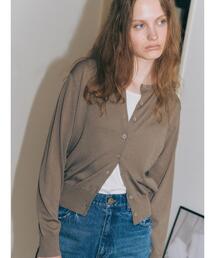 シルクタッチクルーカーディガン《2025autumn catalog item》