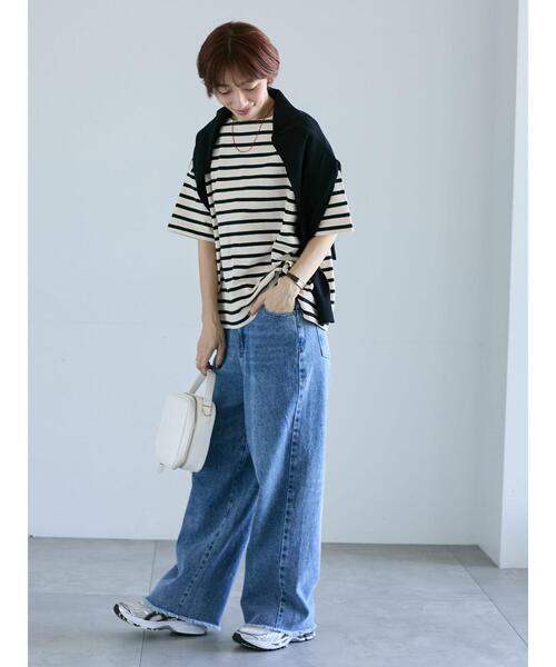 Lugnoncure（ルノンキュール）の「シルクタッチクルーカーディガン《2025autumn catalog item》（カーディガン/ボレロ・レディース・カーキ/オフホワイト/ブラック・F）」の4枚目の写真