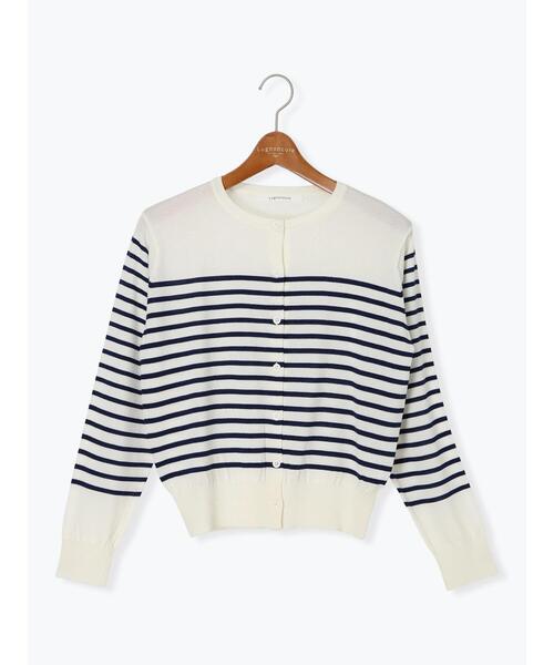 Lugnoncure（ルノンキュール）の「シルクタッチクルーカーディガン《2025autumn catalog item》（カーディガン/ボレロ・レディース・カーキ/オフホワイト/ブラック・F）」の9枚目の写真